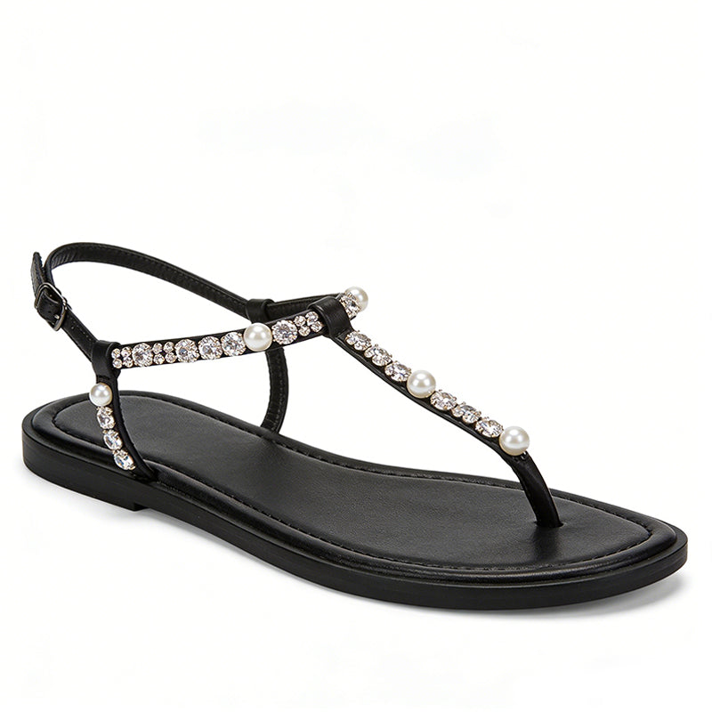 Flip Flop Sleek Exquisite Daily Street Square Toe Flat Sandals