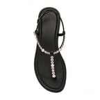 Flip Flop Sleek Exquisite Daily Street Square Toe Flat Sandals