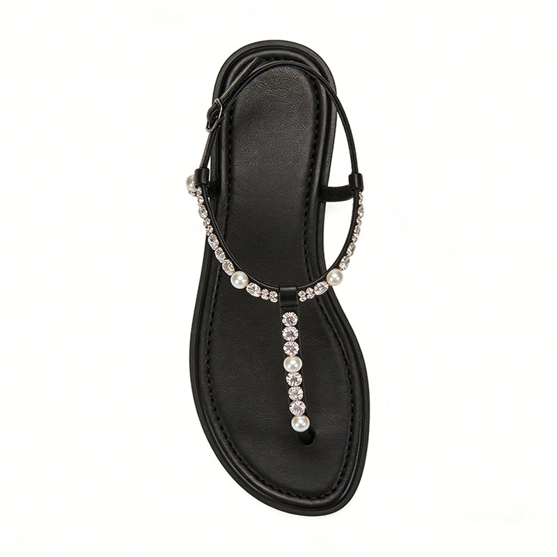 Flip Flop Sleek Exquisite Daily Street Square Toe Flat Sandals