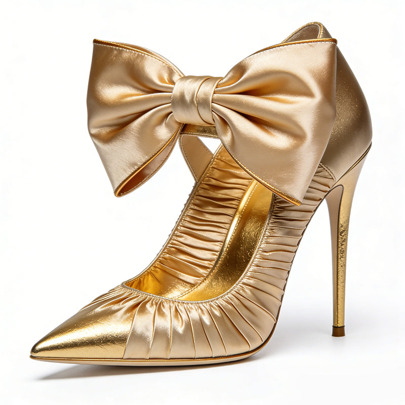 Stiletto Luxury Texture Banquet Highlight Pumps