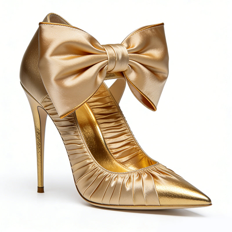 Stiletto Luxury Texture Banquet Highlight Pumps
