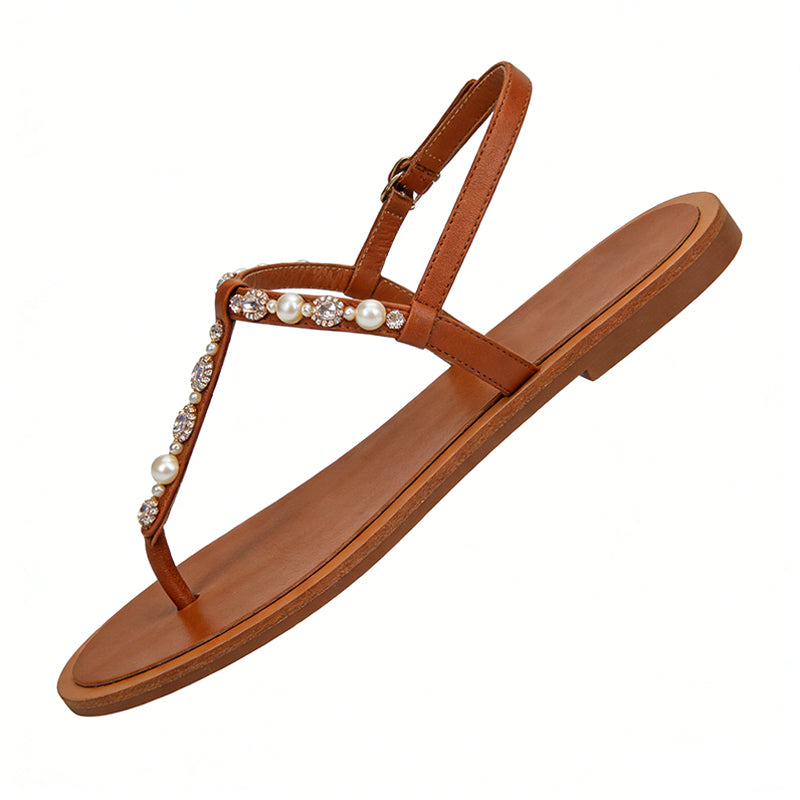 Women's Sleek Gentle Commuter Shopping Flip Flop Flat Sandals