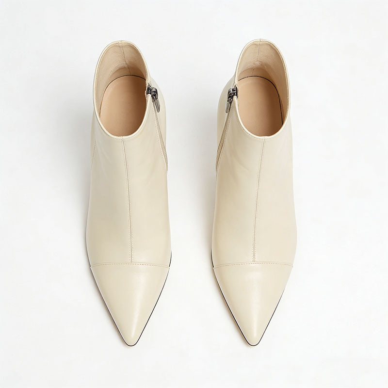 Elegant Stiletto Heeled Pointed-Toe Women's Low Boots
