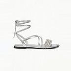 Gentle Romantic Banquet Date Elegant Flip Flop Flat Sandals