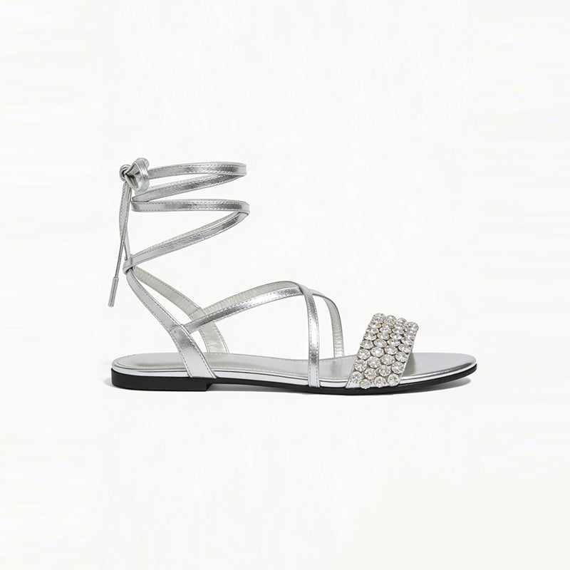 Gentle Romantic Banquet Date Elegant Flip Flop Flat Sandals