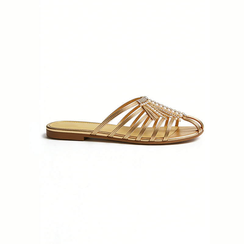 Exquisite Luxury Vacation Style Street Fashion Women's Slippers