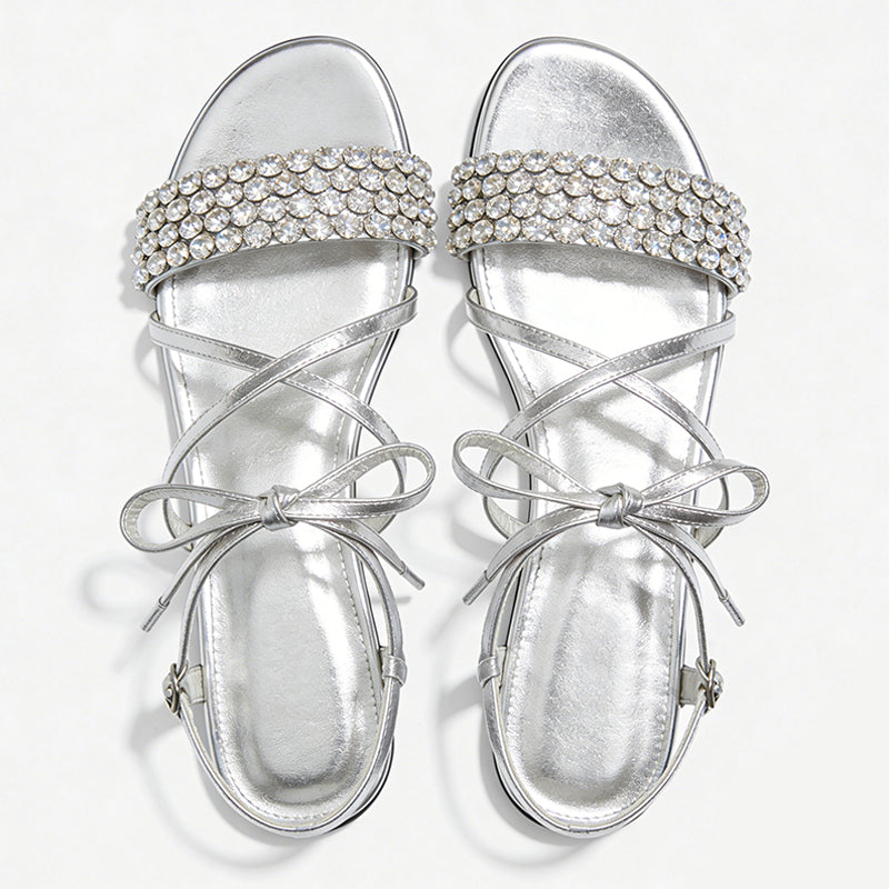 Gentle Romantic Banquet Date Elegant Flip Flop Flat Sandals