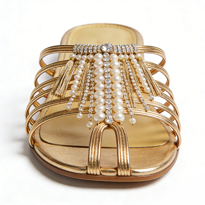 Exquisite Luxury Vacation Style Street Fashion Women's Slippers