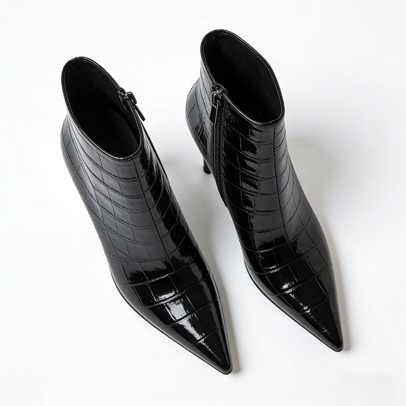 Fashionable Pointed-Toe Stiletto Heeled Women's Low Boots