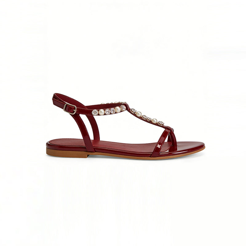 Luxury Elegant Commuter Banquet Suitable Flip Flop Flat Sandals