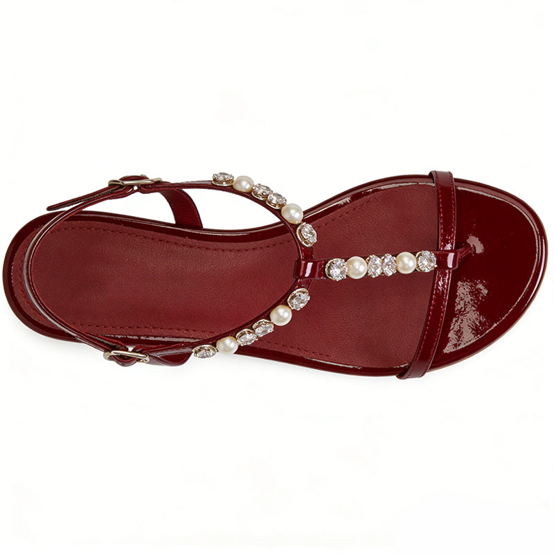 Luxury Elegant Commuter Banquet Suitable Flip Flop Flat Sandals