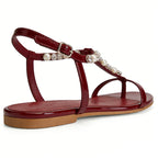Luxury Elegant Commuter Banquet Suitable Flip Flop Flat Sandals