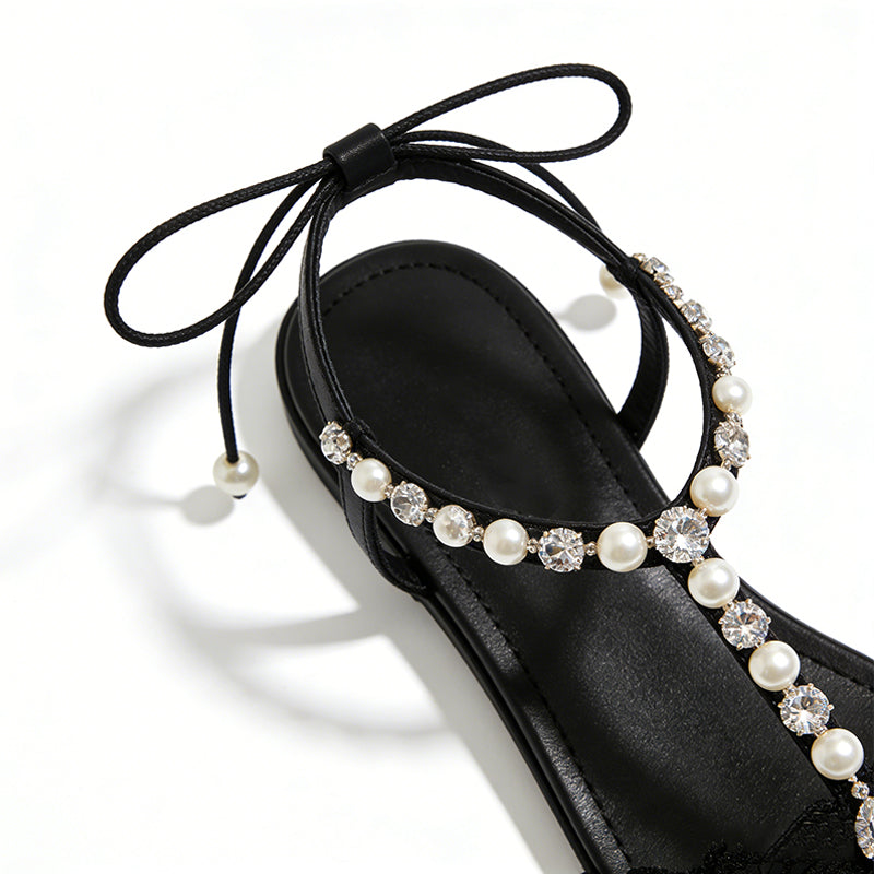 Women's Elegant Romantic Date Street Flip Flop Flat Sandals