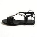 Women's Elegant Romantic Date Street Flip Flop Flat Sandals