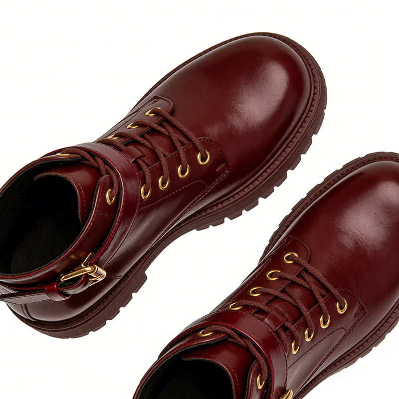 Retro Style Exquisite Buckle Strap Women's Ankle Boots