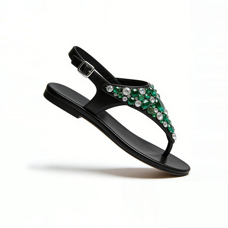 Gorgeous Eye Catching Premium Square Toe Flat Sandals