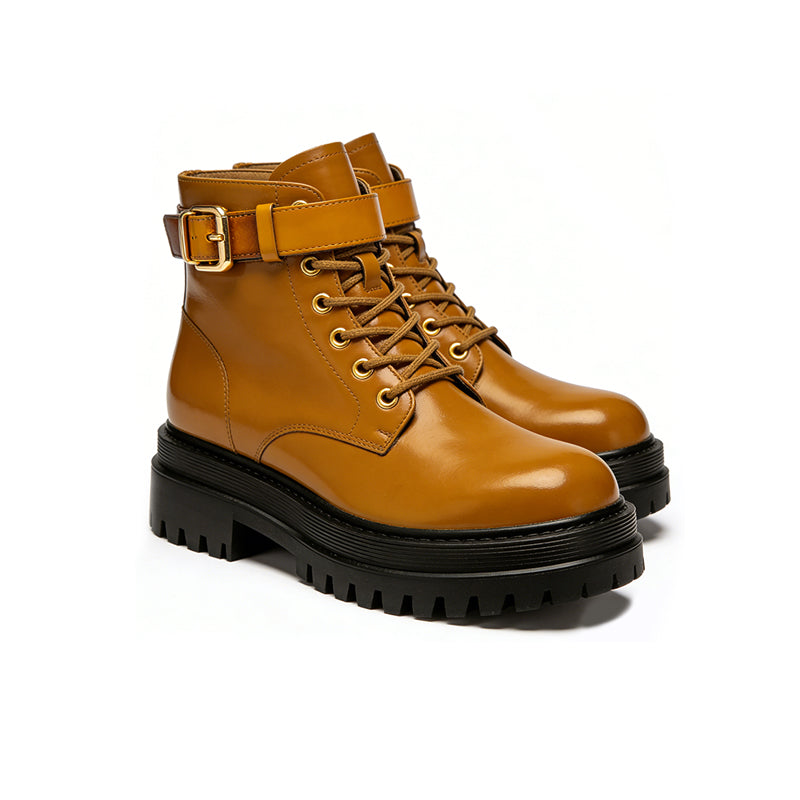 Retro Style Casual Lace Up Women's Ankle Boots