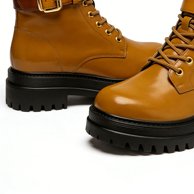 Retro Style Casual Lace Up Women's Ankle Boots