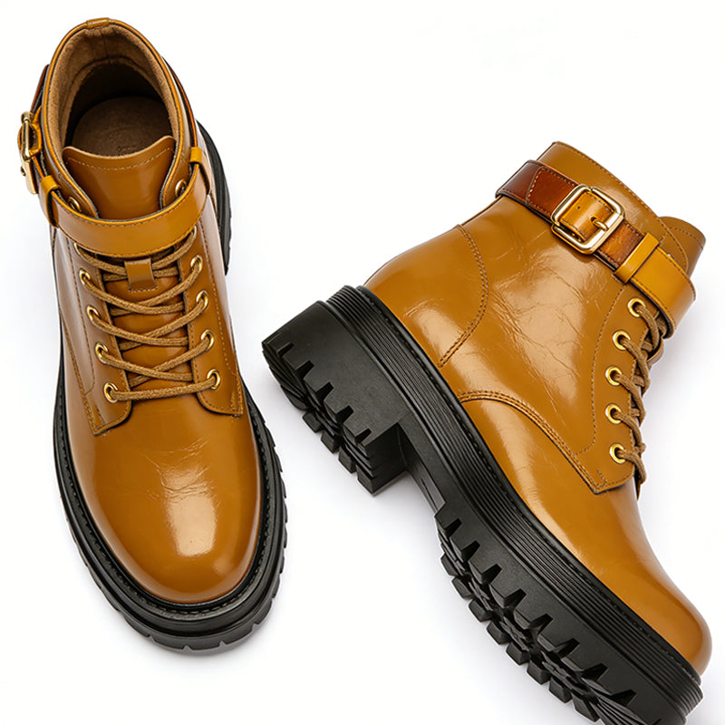 Retro Style Casual Lace Up Women's Ankle Boots