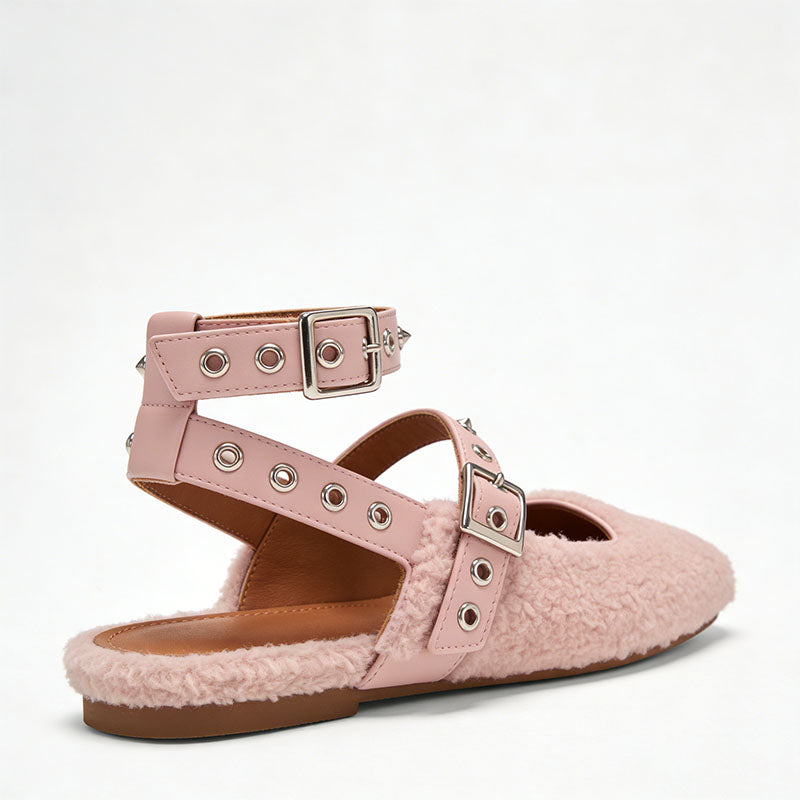 Square Toe Slingback Flats Cute Style Comfortable Daily Shoes