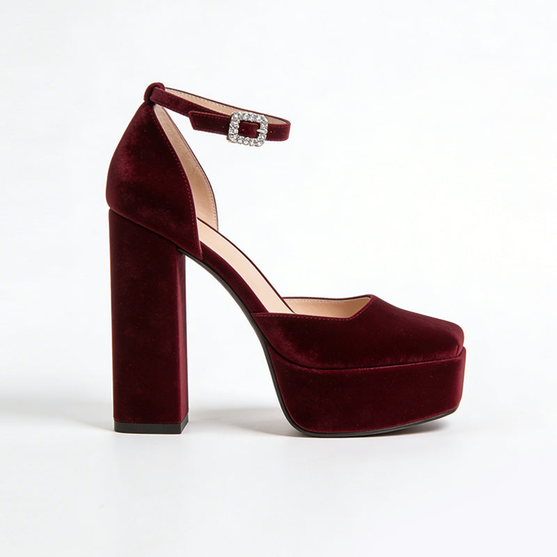 Block Heel Retro Elegant Women's High Heels
