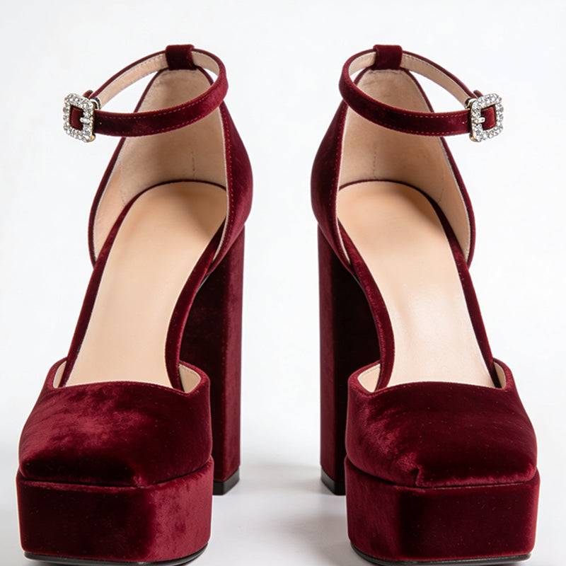 Block Heel Retro Elegant Women's High Heels