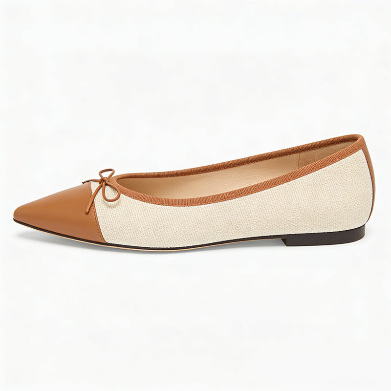 Fresh Literary Pointed Toe Lightweight Ballet Flats