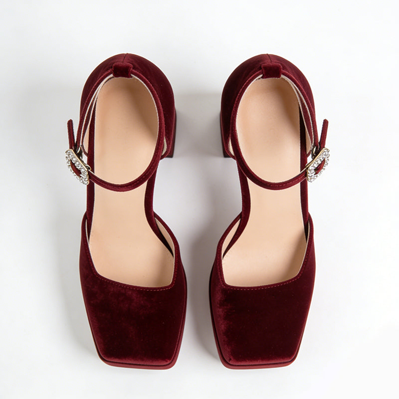 Block Heel Retro Elegant Women's High Heels