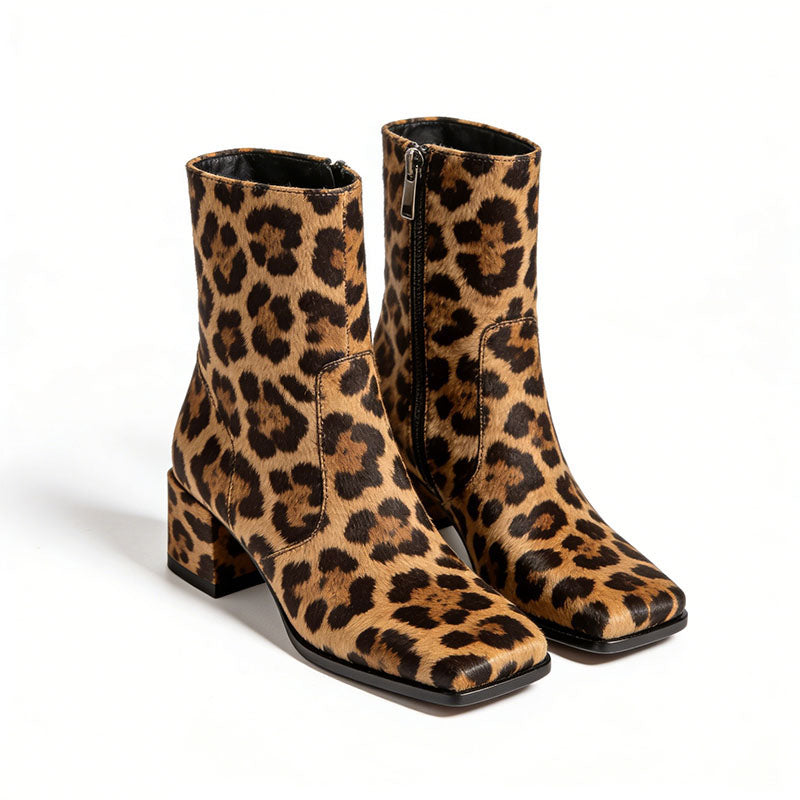 Comfortable Retro Chunky Heel Women's Low Boots