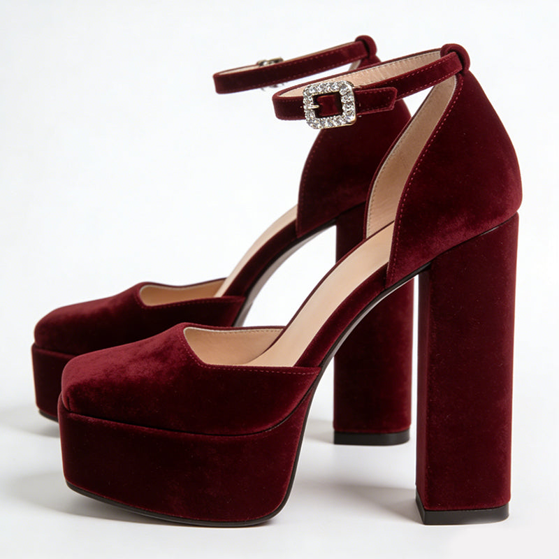 Block Heel Retro Elegant Women's High Heels
