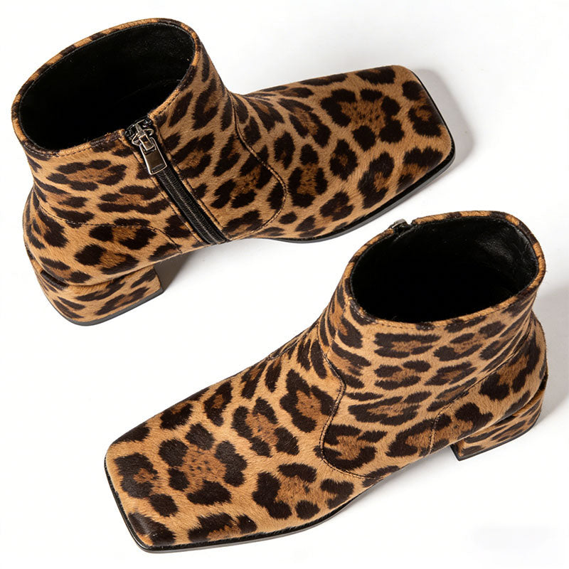 Comfortable Retro Chunky Heel Women's Low Boots