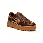Retro Leopard Print Women's Lifestyle Sneakers