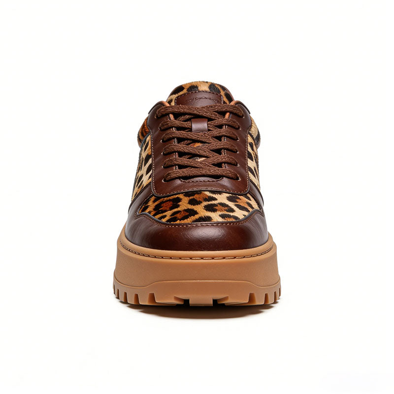 Retro Leopard Print Women's Lifestyle Sneakers