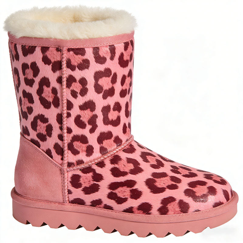 Leopard Print Fashion Women's Snow Boots