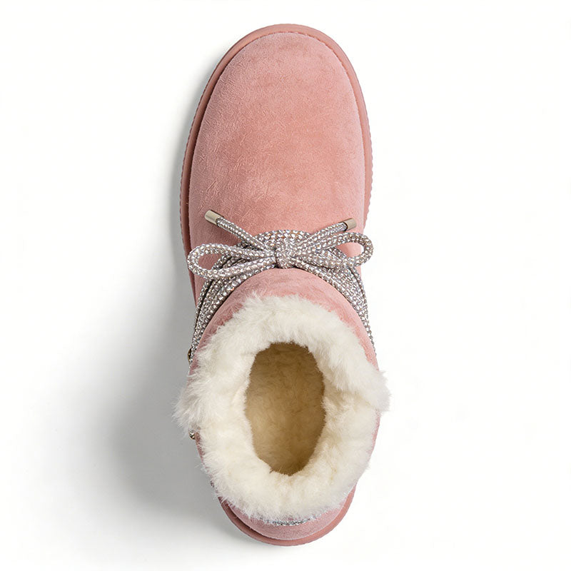 Sweet Lace-up Decoration Women's Snow Boots