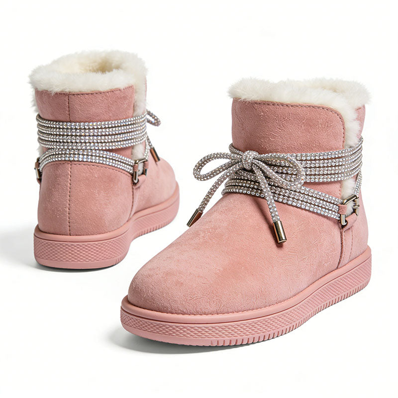 Sweet Lace-up Decoration Women's Snow Boots