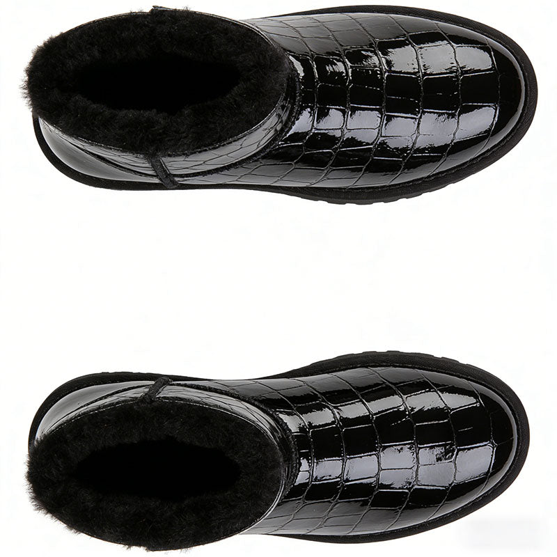 Stylish Glossy Women's Snow Boots