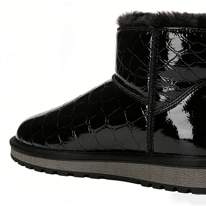 Stylish Glossy Women's Snow Boots