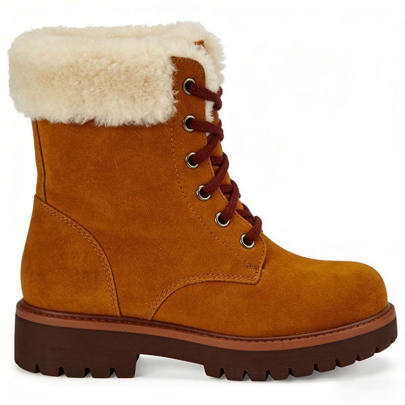 Warm Plush Lace-up Women's Snow Boots