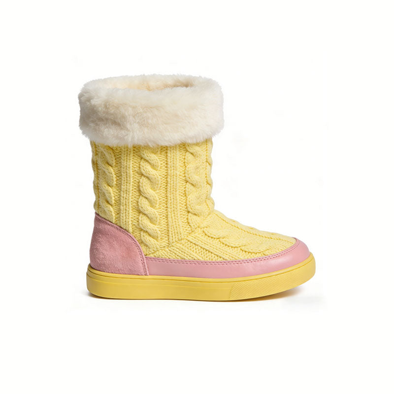 Exquisite Knitted Decoration Women's Snow Boots
