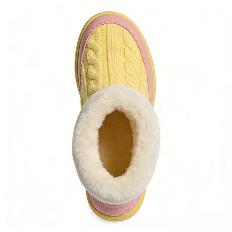 Exquisite Knitted Decoration Women's Snow Boots