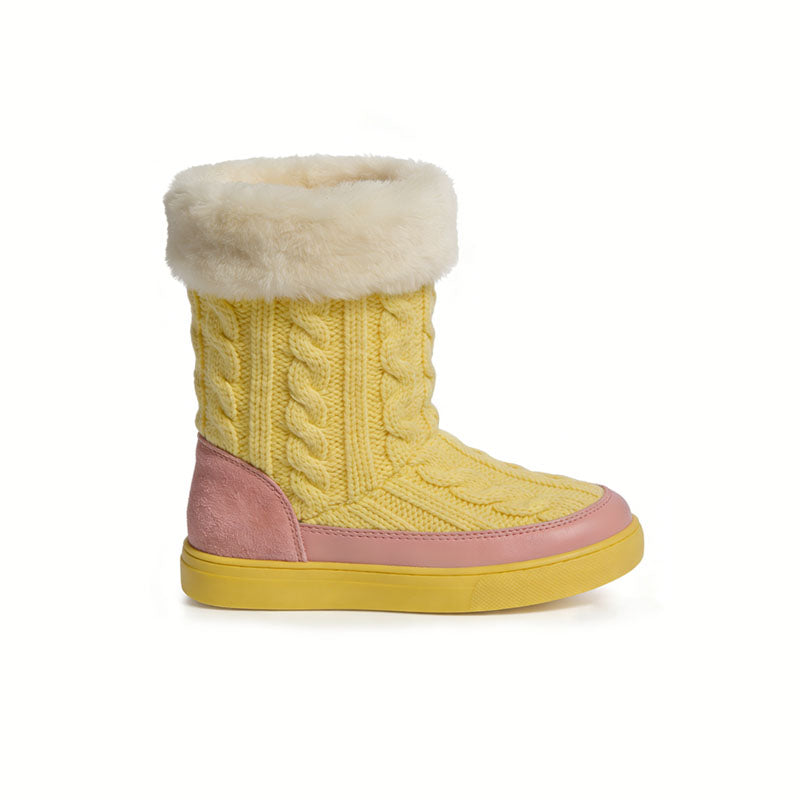 Exquisite Knitted Decoration Women's Snow Boots