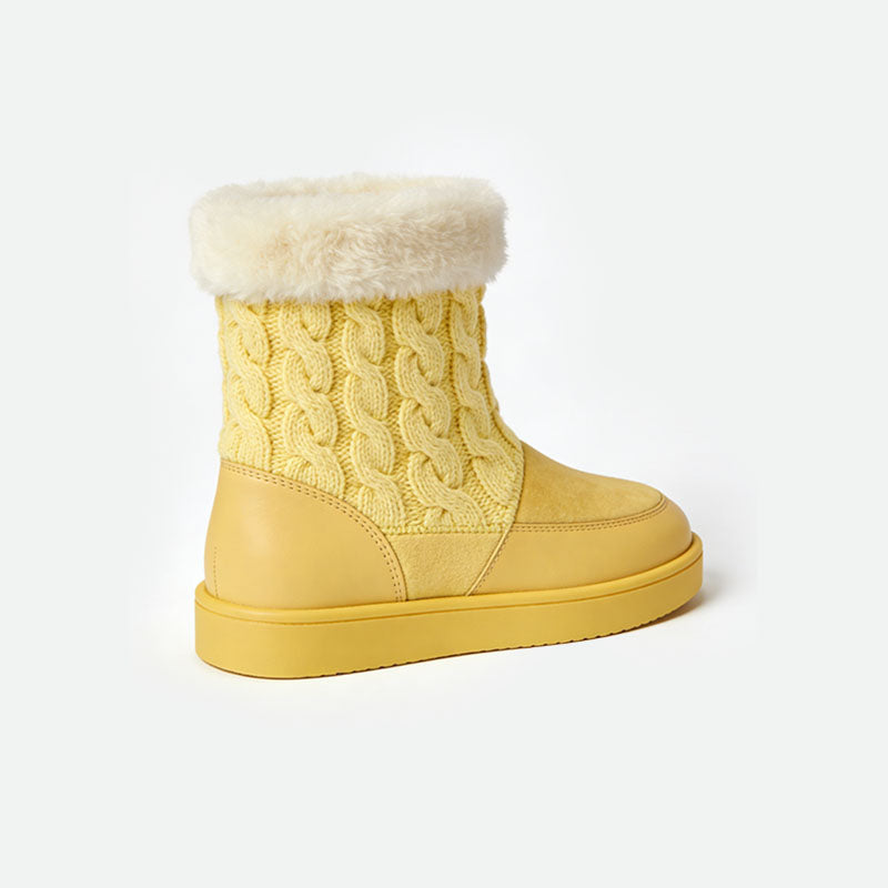 Exquisite Knitted Short Women's Snow Boots