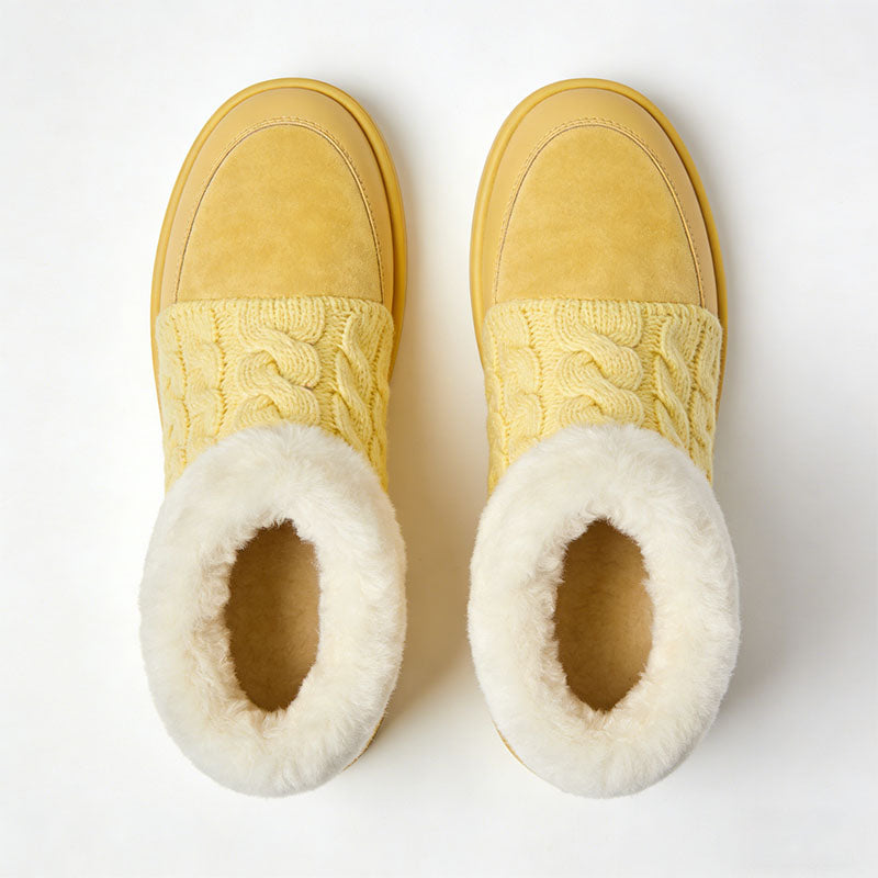 Exquisite Knitted Short Women's Snow Boots