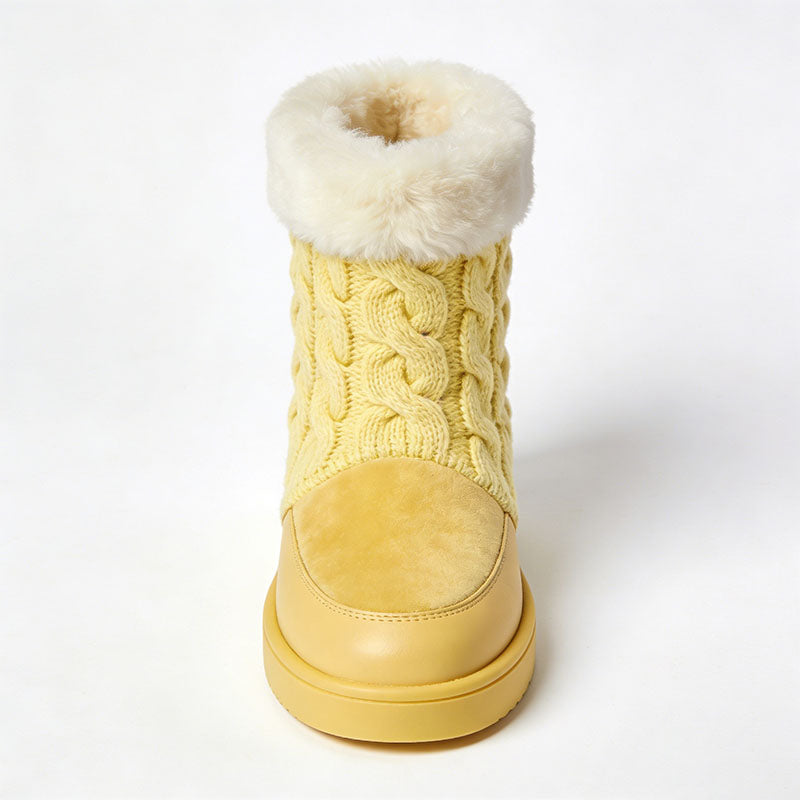 Exquisite Knitted Short Women's Snow Boots