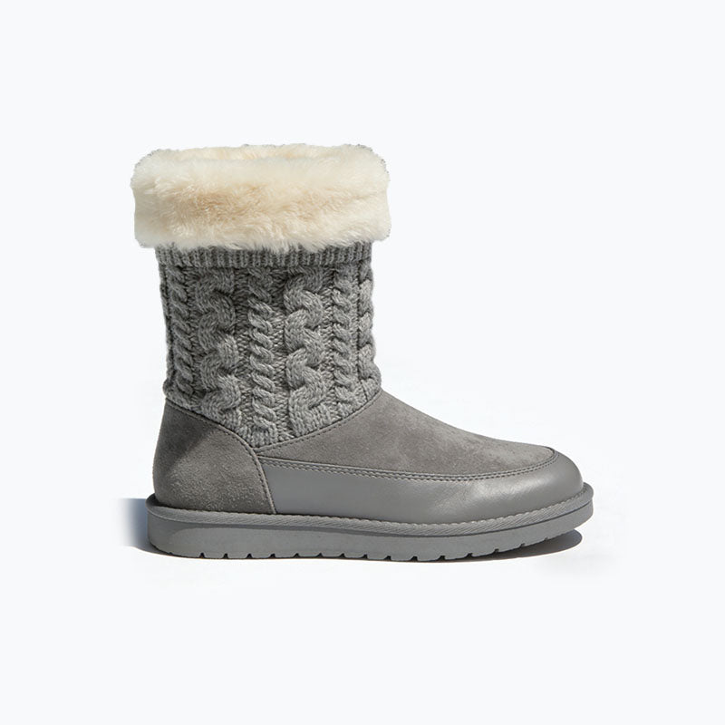 Simple Plush Trim Women's Snow Boots