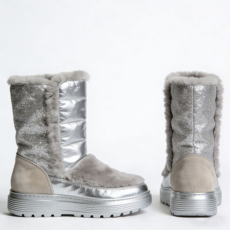 Unique Glossy Women's Snow Boots