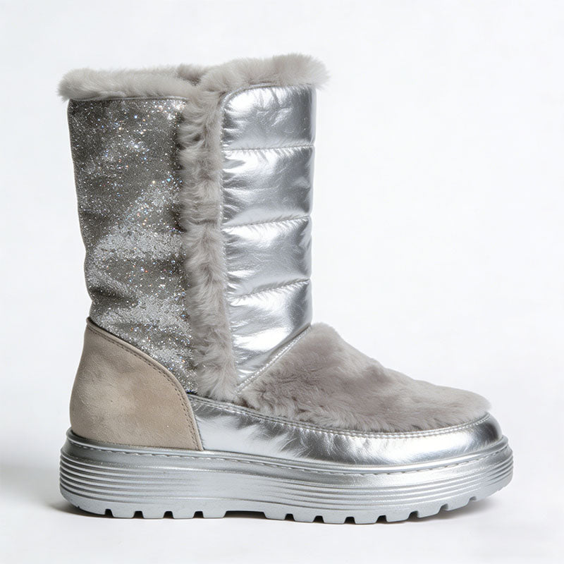 Unique Glossy Women's Snow Boots