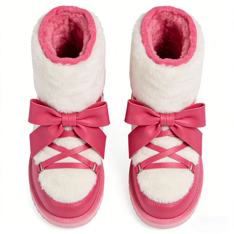 Sweet Bow Decorated Women's Snow Boots